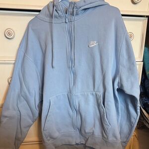 Nike Sky Blue Zip-Up Hoodie